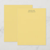 Jasmine & Leigrijze Minimalistische Vlakke Moderne Notitiekaartje (Voorkant / Achterkant)