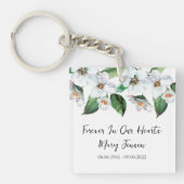 Jasmine Memorial Funeral Photo Keychain (Voorkant)