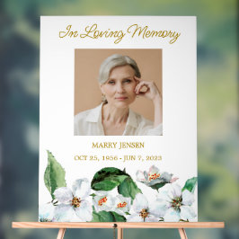 Jasmine Memorial Photo Funeral Acrylic Sign Acryl Bord