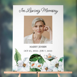 Jasmine Memorial Photo Funeral Acrylic Sign Acryl Bord