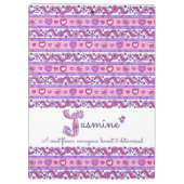 Jasmine-naam betekent harteletter J Klembord (Achterkant)