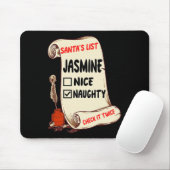 Jasmine Naam - Santa Naughty Leuke Lijst Grappige  Muismat (Met muis)