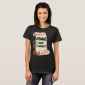 Jasmine Naam - Santa Naughty Leuke Lijst Grappige  T-shirt (Voorkant volledig)