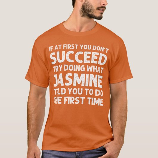 JASMINE Naam Verjaardag Persoonlijk Grappig Kerstm T-shirt (Voorkant)