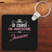 Jasmine Natuurlijk ben ik Geweldige naam Sleutelhanger (Achterkant)