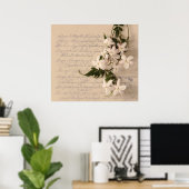 jasmine op het oude poster van het manuscripthands (Thuiskantoor)