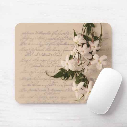 jasmine op het oude script mousepad muismat (Met muis)