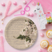 Jasmine op oud schrift papieren bordje (Feest)