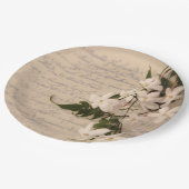 Jasmine op oud schrift papieren bordje (Gekanteld)