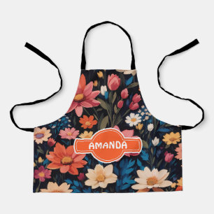 Jasmine Pastel Kleurrijk Gepersonaliseerd Patroon Schort