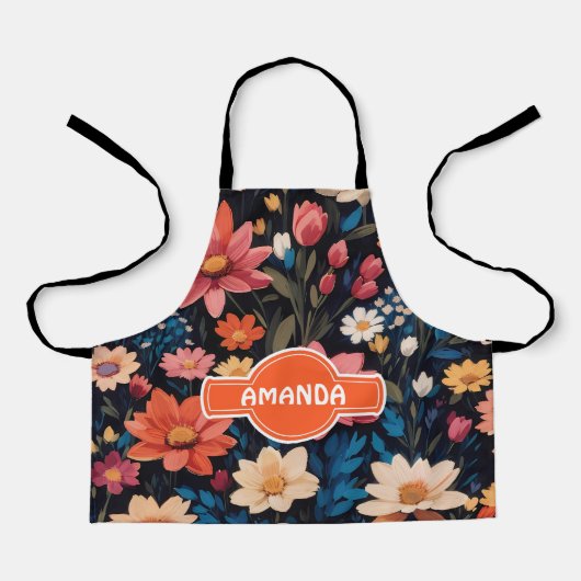 Jasmine Pastel Kleurrijk Gepersonaliseerd Patroon Schort (Voorkant)