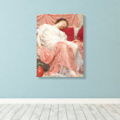 Jasmine (prachtige jonge slapende vrouw) canvas afdruk (Insitu (Houten vloer))