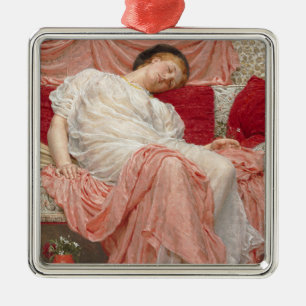 Jasmine (prachtige jonge slapende vrouw) metalen ornament