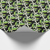 Jasmine Retro Floral Abstract Pattern Cadeaupapier (Hoek)