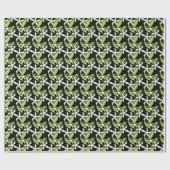 Jasmine Retro Floral Abstract Pattern Cadeaupapier (Vlak)