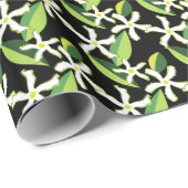 Jasmine Retro Floral Abstract Pattern Cadeaupapier (Rol Hoek)