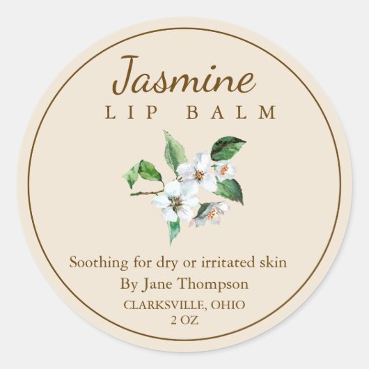 Jasmine Salve / balsem Label (Voorkant)