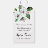 Jasmine Seed Packet Memorial begrafenis Cadeaulabel (Voorkant)