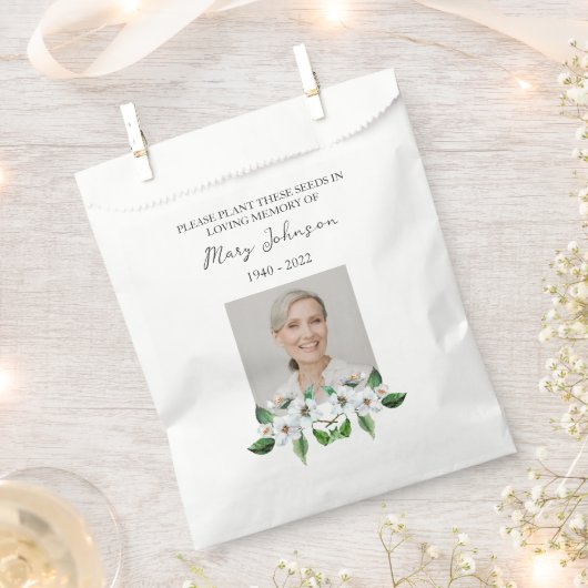 Jasmine Seed Packet Memorial Funeral Favor Bag Bedankzakje (Geknipt)