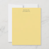 Jasmine & Slate Grey Minimalist Plain Modern Name Notitiekaartje (Voorkant)