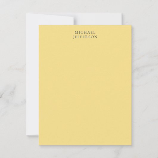 Jasmine & Slate Grey Minimalist Plain Modern Name Notitiekaartje (Voorkant)