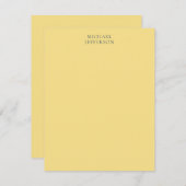 Jasmine & Slate Grey Minimalist Plain Modern Name Notitiekaartje (Voorkant / Achterkant)