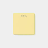 Jasmine & Slate Grey Minimalist Plain Modern Name Post-it® Notes (Voorkant)
