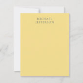 Jasmine & Slate Grey Minimalist Plain Modern Name RSVP Kaartje (Voorkant)