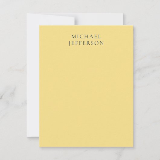 Jasmine & Slate Grey Minimalist Plain Modern Name RSVP Kaartje (Voorkant)