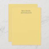 Jasmine & Slate Grey Minimalist Plain Modern Name RSVP Kaartje (Voorkant / Achterkant)