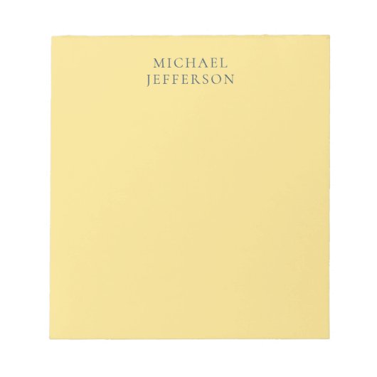 Jasmine & Slay Grijs Minimalistische Gewone Modern Notitieblok (Voorkant)