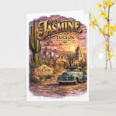 Jasmine Tucson Arizona Gepersonaliseerd Zuidwester Kaart (Gele Bloem)