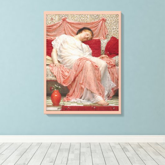 Jasmine van Albert Joseph Moore, Victoriaanse Scho Canvas Afdruk (Insitu (Houten vloer))