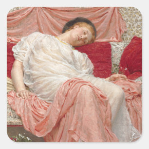 Jasmine van Albert Joseph Moore, Victoriaanse scho Vierkante Sticker