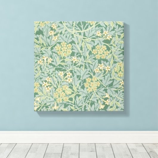 Jasmine (van William Morris) Canvas Afdruk (Insitu (Houten vloer))