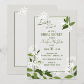 Jasmine Vertical Invitation Kaart (Voorkant / Achterkant)