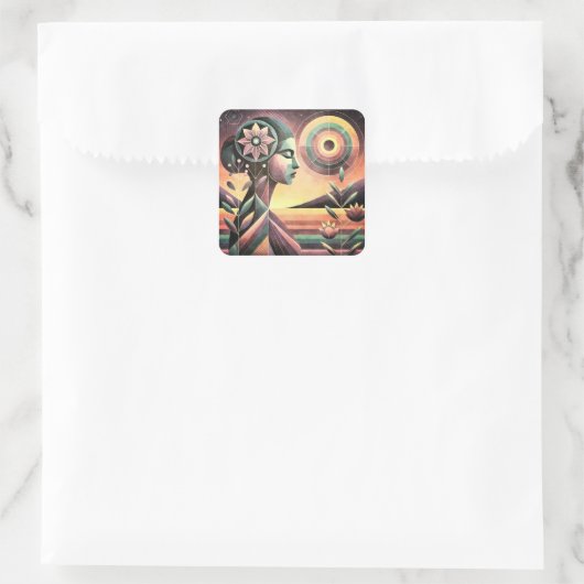 Jasmine Vierkante Sticker (Tas)