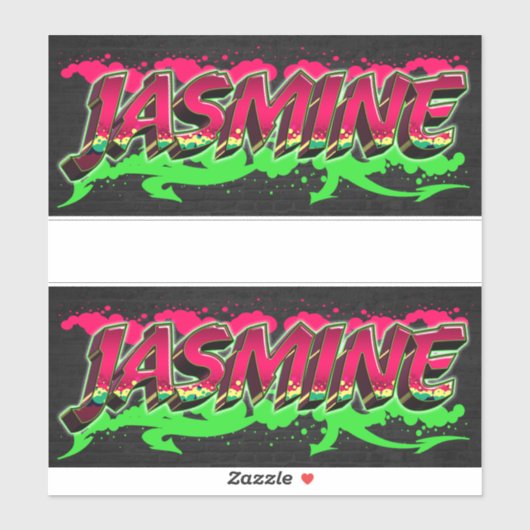 Jasmine Vorname Name Graffiti Aufkleber Sticker (Vel)