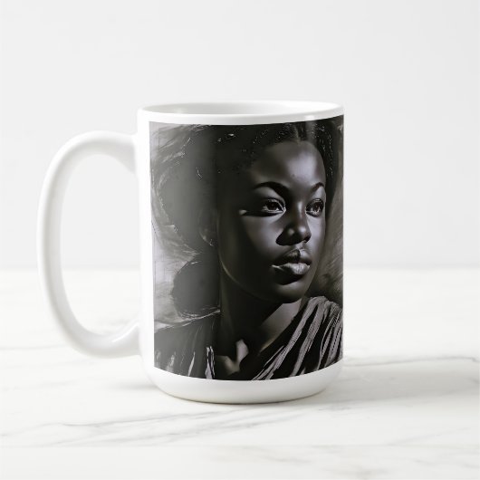 "Jasmine" vrouwen in houtskool Koffiemok (Links)