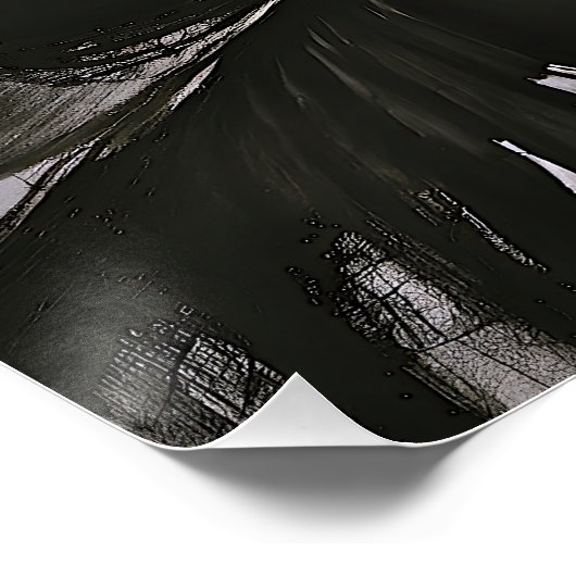 "Jasmine" vrouwen in houtskool Perfect Poster (Hoek)