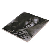 "Jasmine" vrouwen in houtskool Tegeltje (Zijkant)