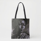 "Jasmine" vrouwen in houtskool Tote Bag (Voorkant)