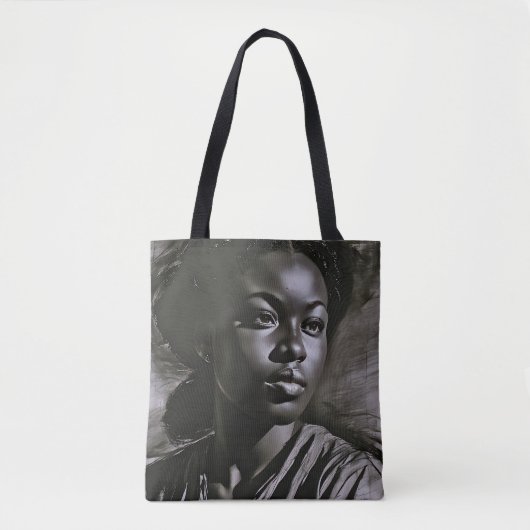 "Jasmine" vrouwen in houtskool Tote Bag (Voorkant)