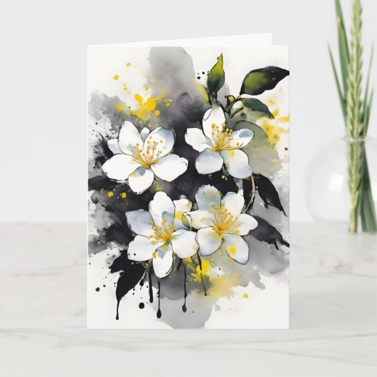 Jasmine - Watercolor flowers Kaart (Voorkant)