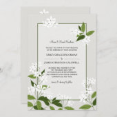 Jasmine Wedding Uitnodiging (Voorkant / Achterkant)