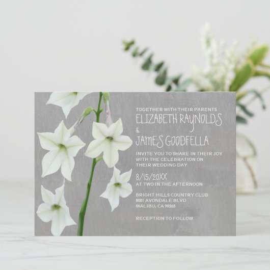 Jasmine Wedding-uitnodigingen Kaart (Staand voorkant)