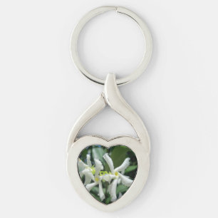 Jasmine White Tubes Flower Sleutelhanger