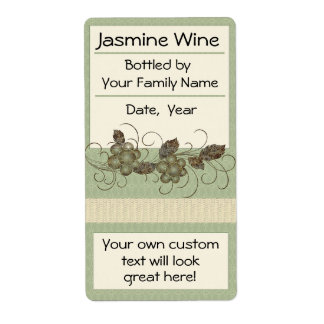 Jasmine wijnetiketten Bordeaux, ijswijn Etiket