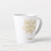 Jasmine Witte Bloem Elegante Naam Latte Mok (Rechterhoek)