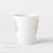 Jasmine Witte Bloem Elegante Naam Latte Mok (Voorkant)